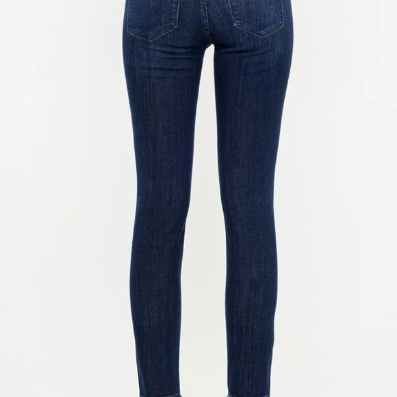 Kancan High-Rise Slim Fit Raw Hem Ankle Jeans - Picture 2 of 8